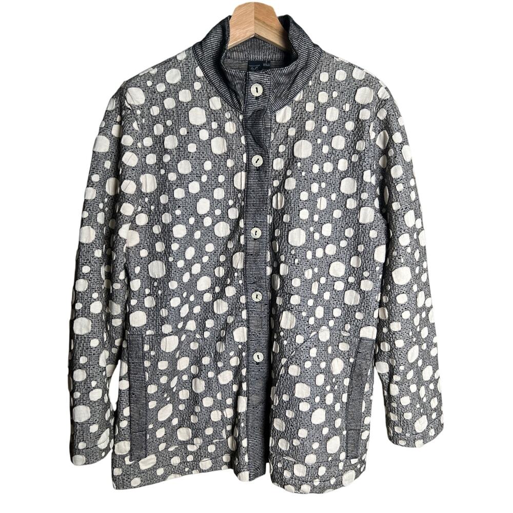 Focus Casual Life Small Cotton Sleeve Knit Cardigan Jacket Shacket Women's